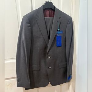 Giles & Jasper Ultra Motion Grey Modern Fit Wool 2 Pieces Suit/Size 42L-36W/ NWT